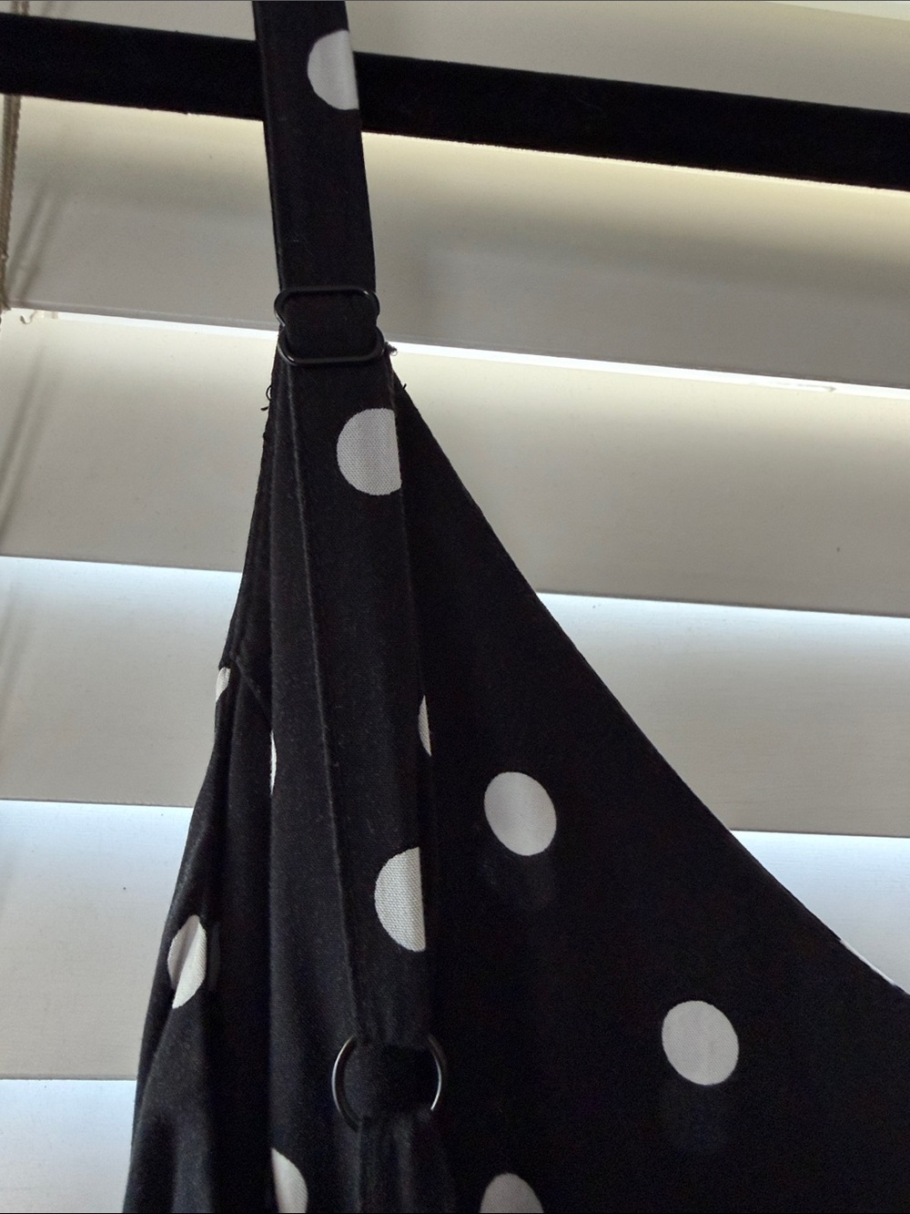 Old Navy Black and White Polka Dot Midi Dress - Picture 5 of 6